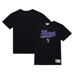 Mitchell & Ness Sacramento Kings Hardwood Classics Felt Applique Slub T-Shirt Black