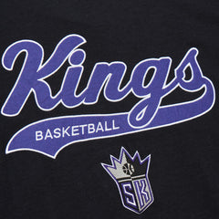 Mitchell & Ness Sacramento Kings Hardwood Classics Felt Applique Slub T-Shirt Black