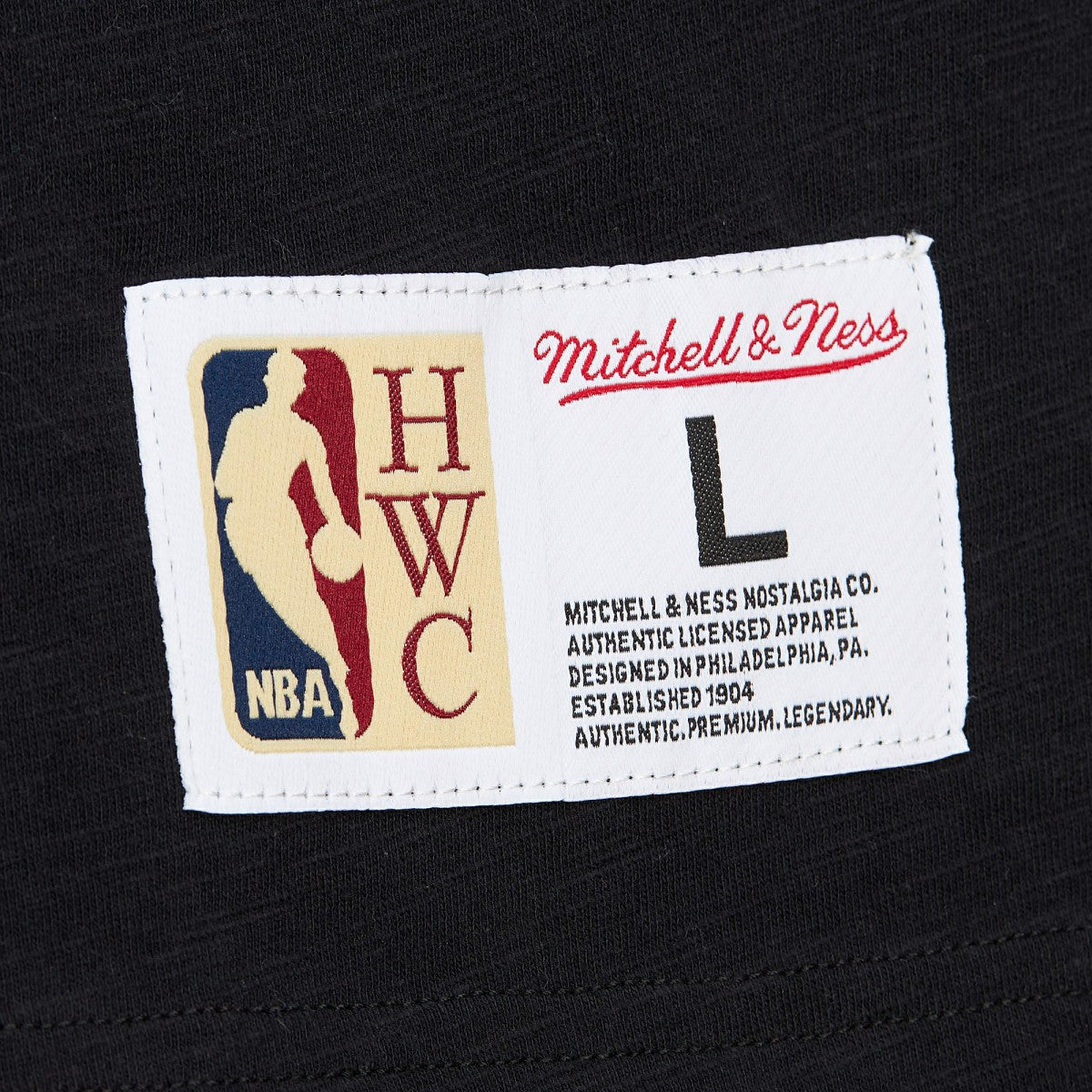 Mitchell & Ness Sacramento Kings Hardwood Classics Felt Applique Slub T-Shirt Black