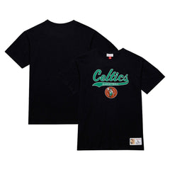 Mitchell & Ness Boston Celtics Hardwood Classics Felt Applique Slub T-Shirt Black