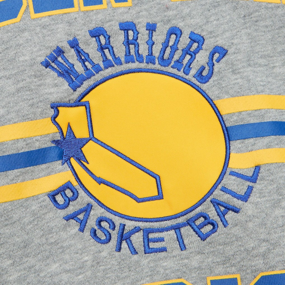 Mitchell & Ness Golden State Warriors Hardwood Classics All Over 4.0 Pullover Sweatshirt Heather Gray