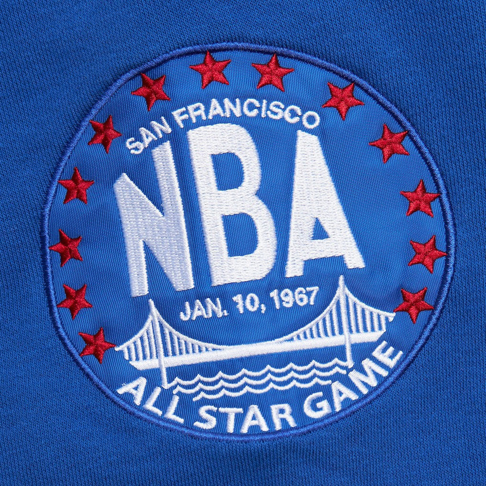 Mitchell & Ness Golden State Warriors Hardwood Classics All Over 4.0 Pullover Sweatshirt Heather Gray