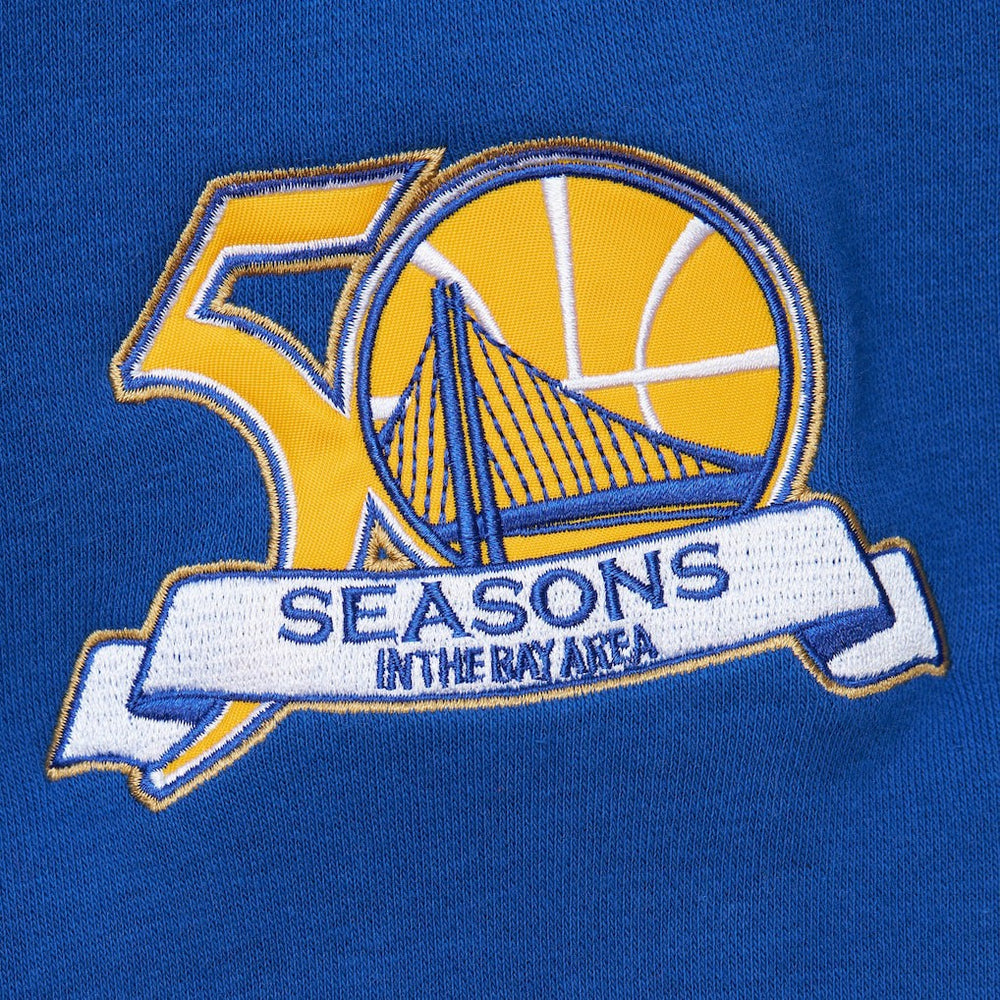 Mitchell & Ness Golden State Warriors Hardwood Classics All Over 4.0 Pullover Sweatshirt Heather Gray