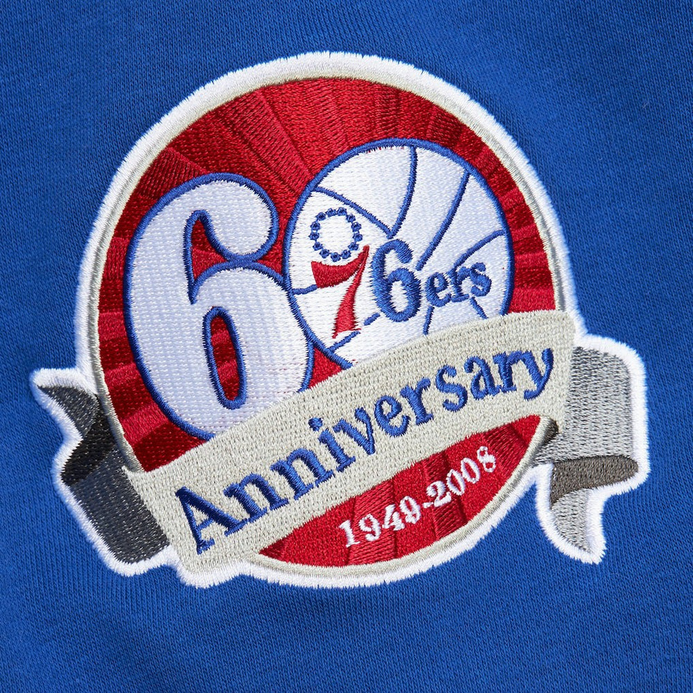 Mitchell & Ness Philadelphia 76ers Hardwood Classics All Over 4.0 Pullover Sweatshirt Heather Gray
