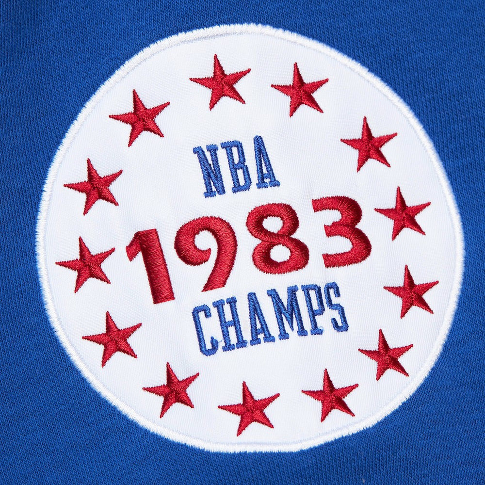 Mitchell & Ness Philadelphia 76ers Hardwood Classics All Over 4.0 Pullover Sweatshirt Heather Gray