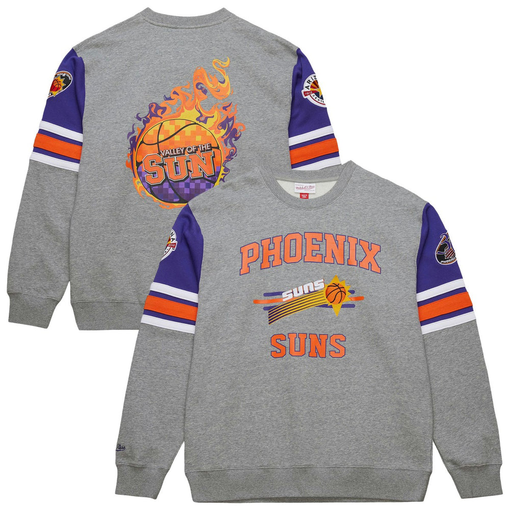 Mitchell & Ness Phoenix Suns Hardwood Classics All Over 4.0 Pullover Sweatshirt Heather Gray