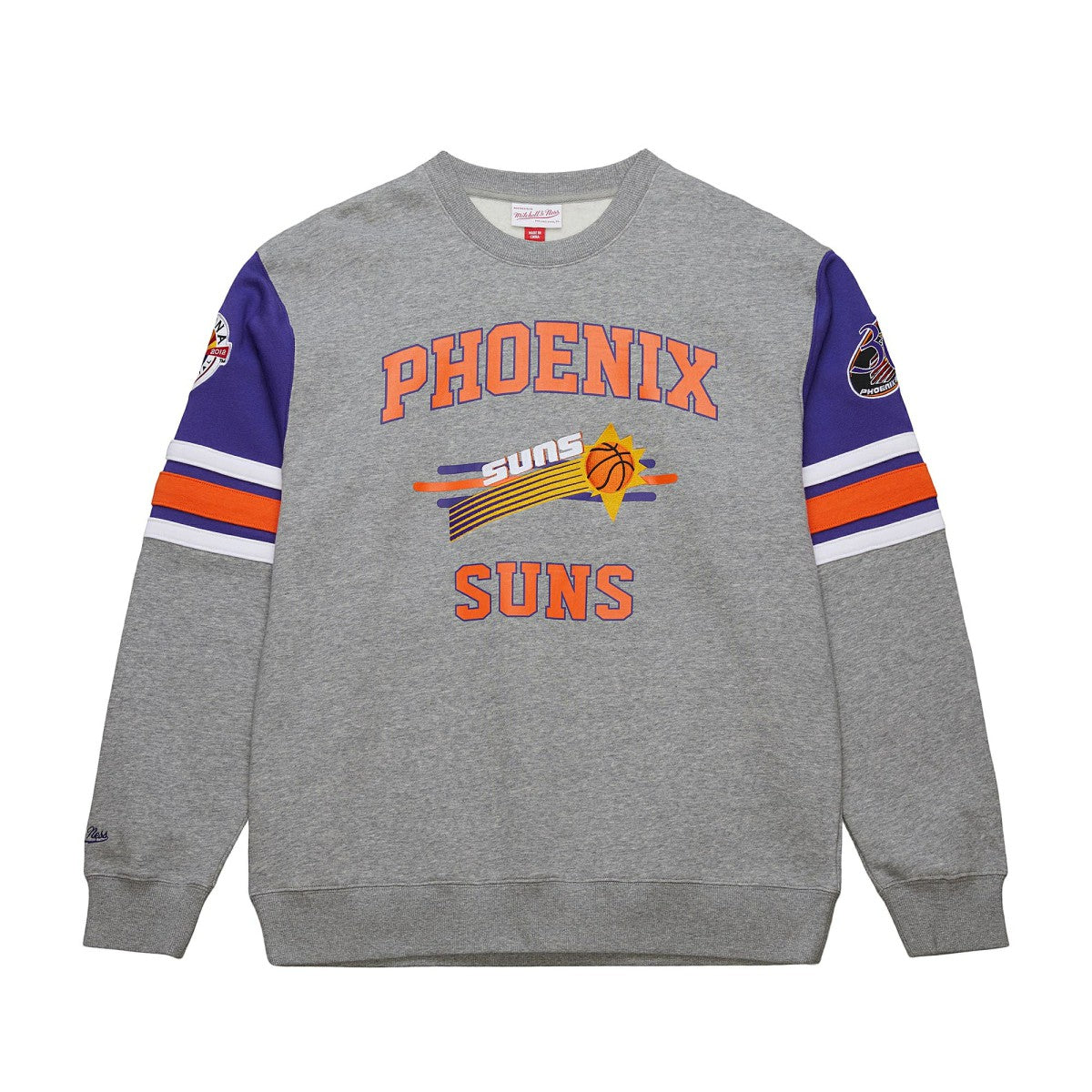 Mitchell & Ness Phoenix Suns Hardwood Classics All Over 4.0 Pullover Sweatshirt Heather Gray