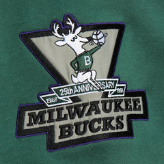 Mitchell & Ness Milwaukee Bucks Hardwood Classics All Over 4.0 Pullover Sweatshirt Heather Gray