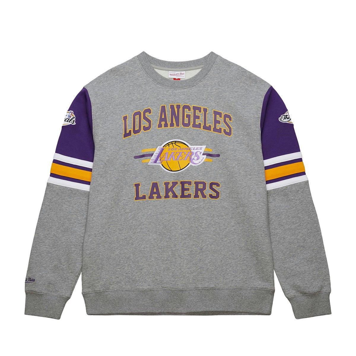 Mitchell & Ness Los Angeles Lakers Hardwood Classics All Over 4.0 Pullover Sweatshirt Heather Gray