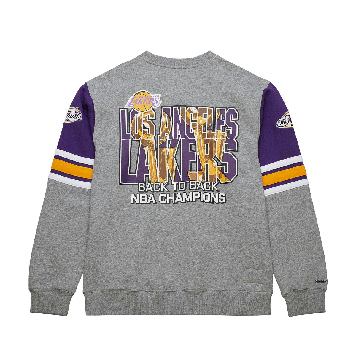 Mitchell & Ness Los Angeles Lakers Hardwood Classics All Over 4.0 Pullover Sweatshirt Heather Gray