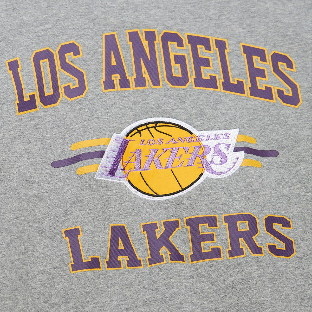 Mitchell & Ness Los Angeles Lakers Hardwood Classics All Over 4.0 Pullover Sweatshirt Heather Gray