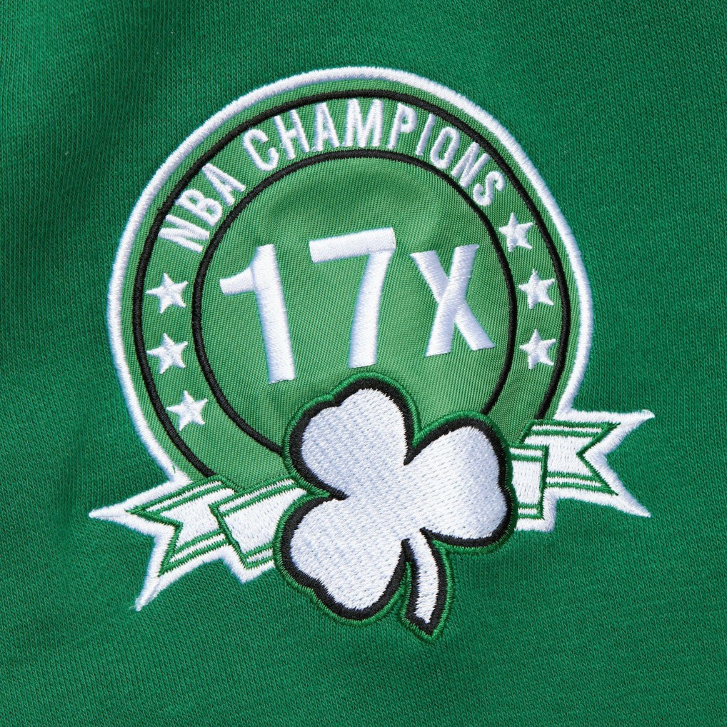 Mitchell & Ness Boston Celtics Hardwood Classics All Over 4.0 Pullover Sweatshirt Heather Gray