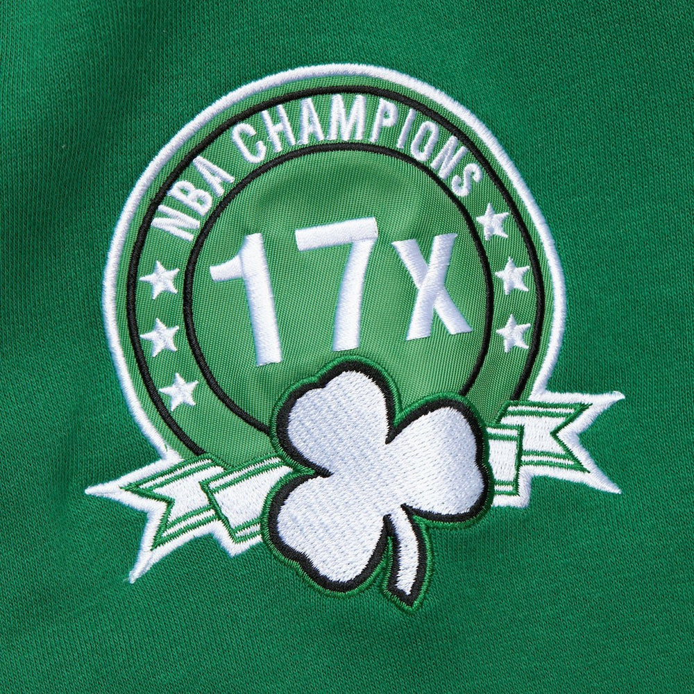 Mitchell & Ness Boston Celtics Hardwood Classics All Over 4.0 Pullover Sweatshirt Heather Gray