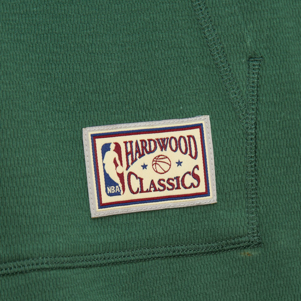 Mitchell & Ness Milwaukee Bucks Hardwood Classics Lightweight Thermal Pullover Hoodie Green