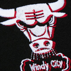Mitchell & Ness Chicago Bulls Women's Hardwood Classics Cropped Pullover Hoodie Black