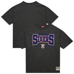 Mitchell & Ness Philadelphia 76ers Women's Hardwood Classics Oversized Boyfriend T-Shirt Charcoal