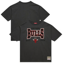 Mitchell & Ness Chicago Bulls Women's Hardwood Classics Oversized Boyfriend T-Shirt Charcoal