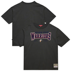 Mitchell & Ness Golden State Warriors Women's Hardwood Classics Oversized Boyfriend T-Shirt Charcoal