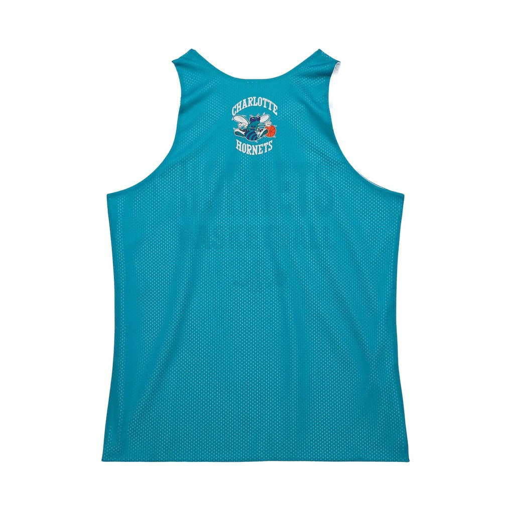 Mitchell & Ness Charlotte Hornets Hardwood Classics Reversible Mesh Practice Jersey Teal/White