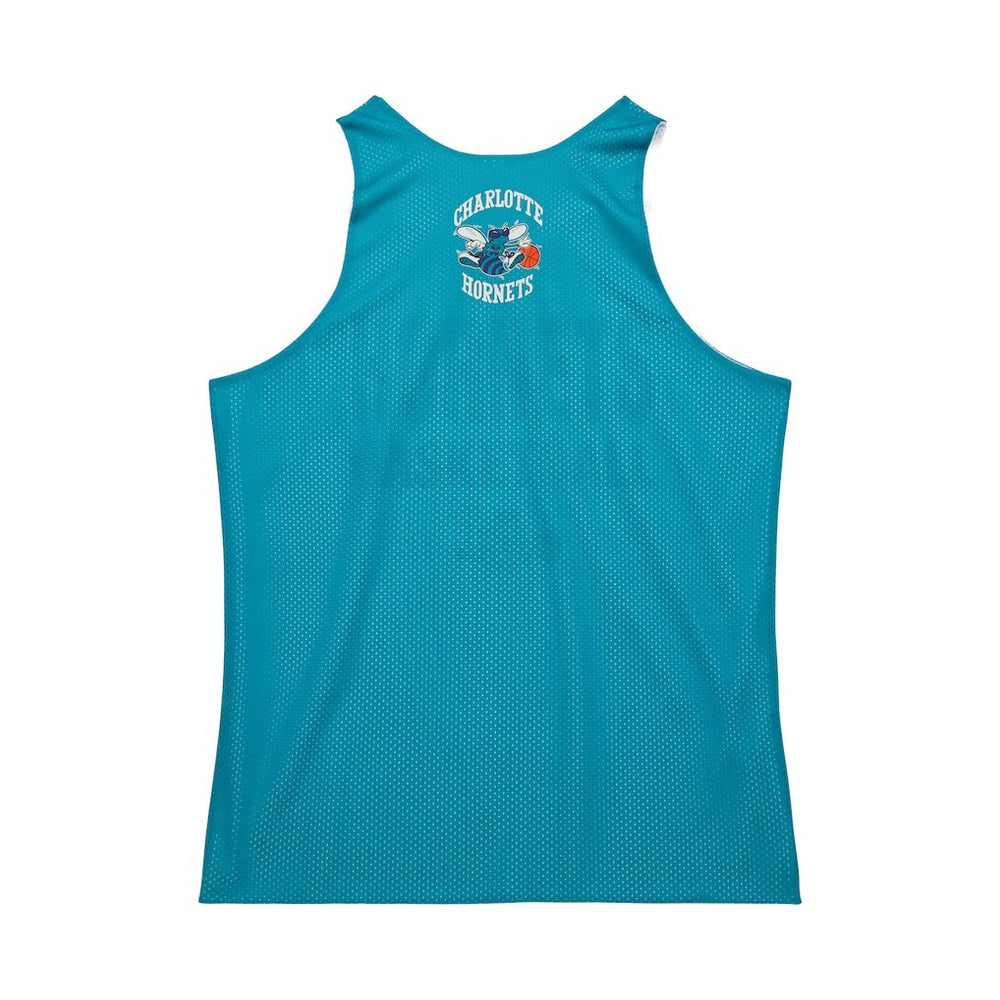 Mitchell & Ness Charlotte Hornets Hardwood Classics Reversible Mesh Practice Jersey Teal/White