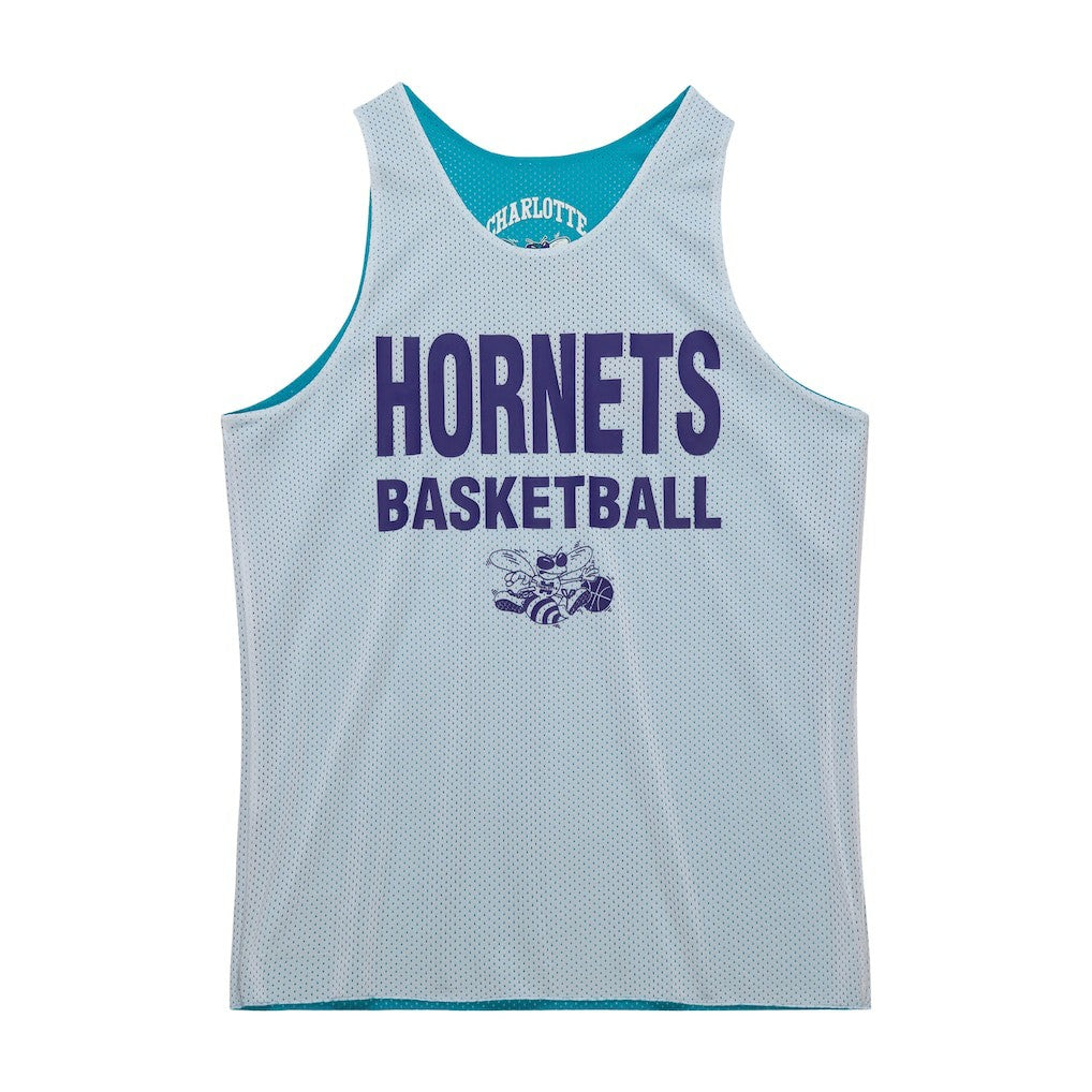 Mitchell & Ness Charlotte Hornets Hardwood Classics Reversible Mesh Practice Jersey Teal/White