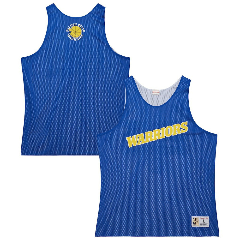 Mitchell & Ness Golden State Warriors Hardwood Classics Reversible Mesh Practice Jersey Royal/White