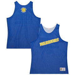 Mitchell & Ness Golden State Warriors Hardwood Classics Reversible Mesh Practice Jersey Royal/White