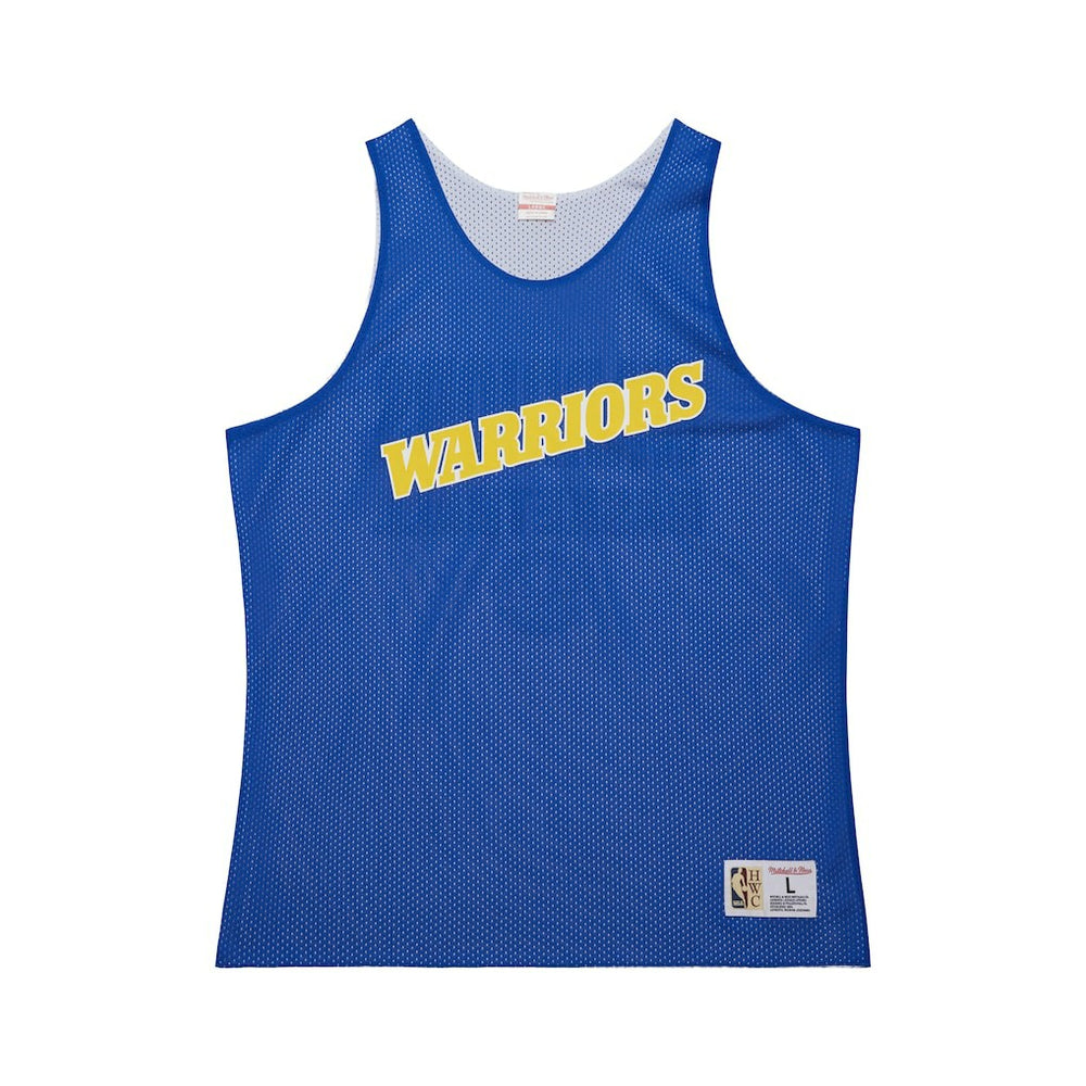 Mitchell & Ness Golden State Warriors Hardwood Classics Reversible Mesh Practice Jersey Royal/White
