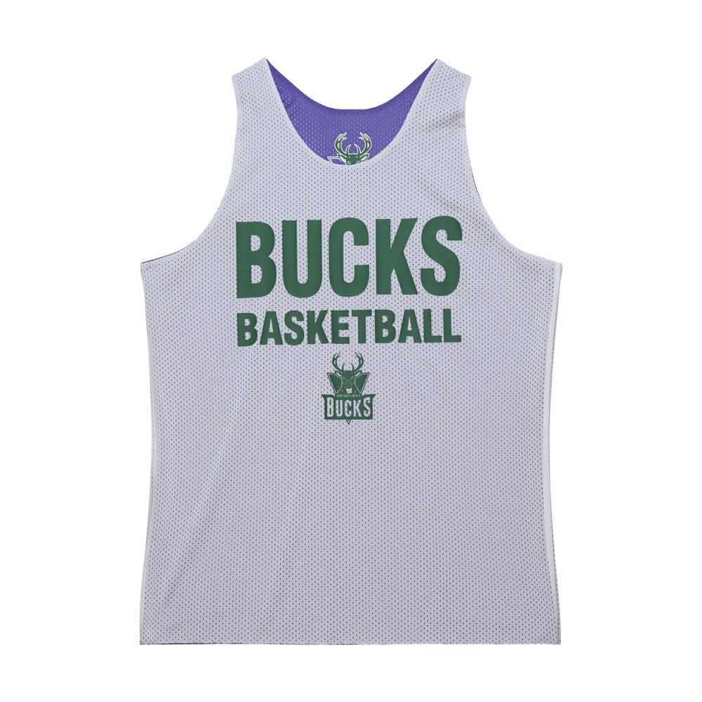 Mitchell & Ness Milwaukee Bucks Hardwood Classics Reversible Mesh Practice Jersey Purple/White