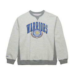 Mitchell & Ness Golden State Warriors Vintage Logo Pullover Sweatshirt Heather Gray