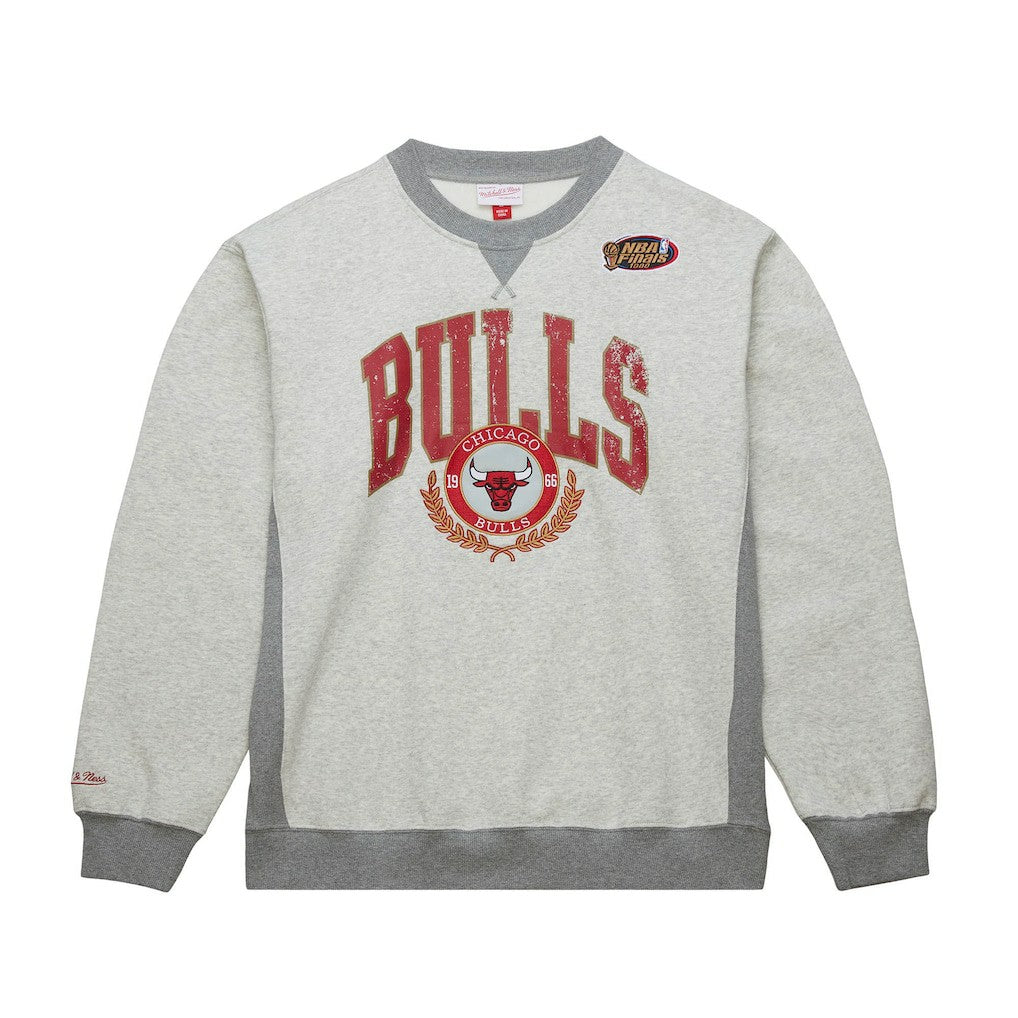 Mitchell & Ness Chicago Bulls Vintage Logo Pullover Sweatshirt Heather Gray