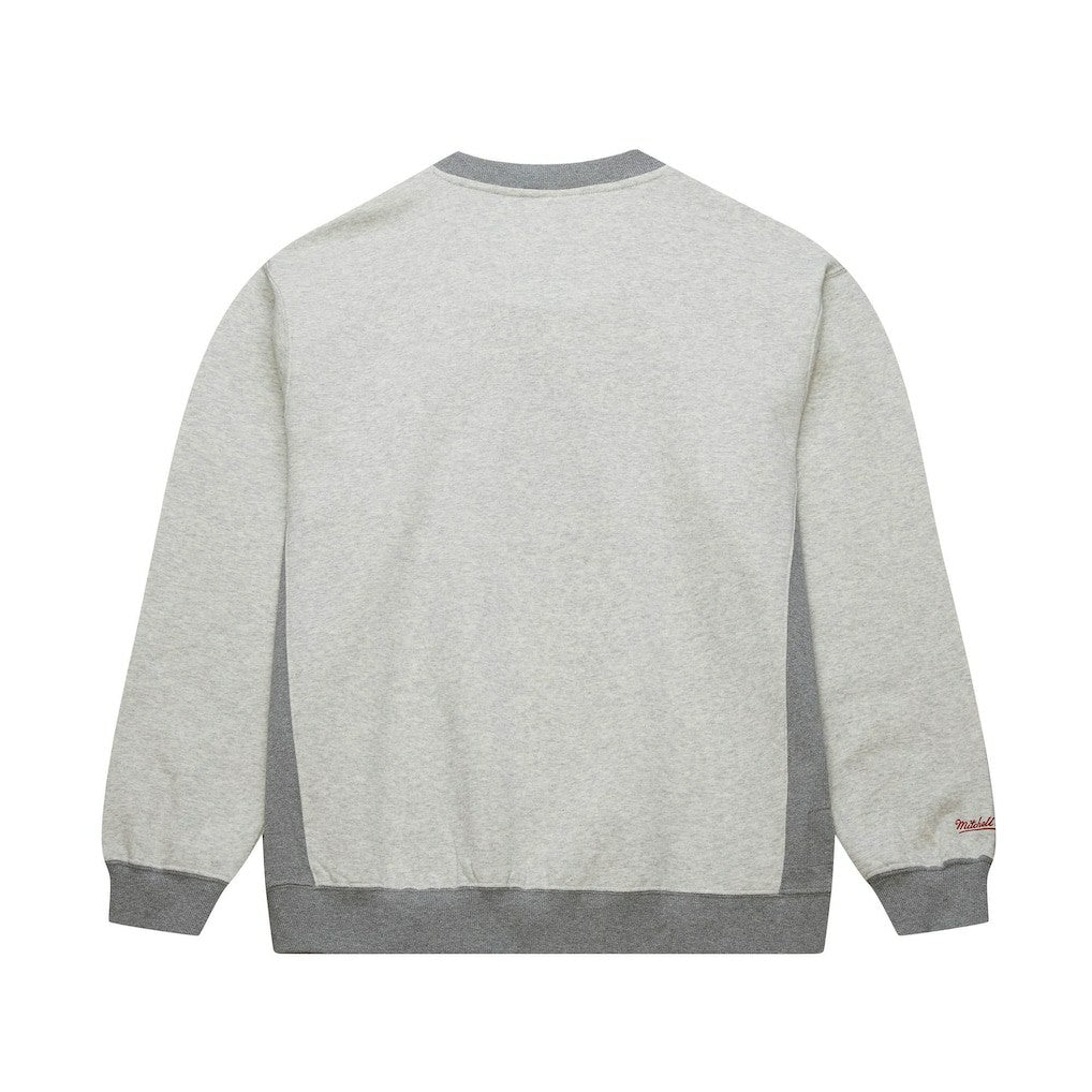Mitchell & Ness Chicago Bulls Vintage Logo Pullover Sweatshirt Heather Gray