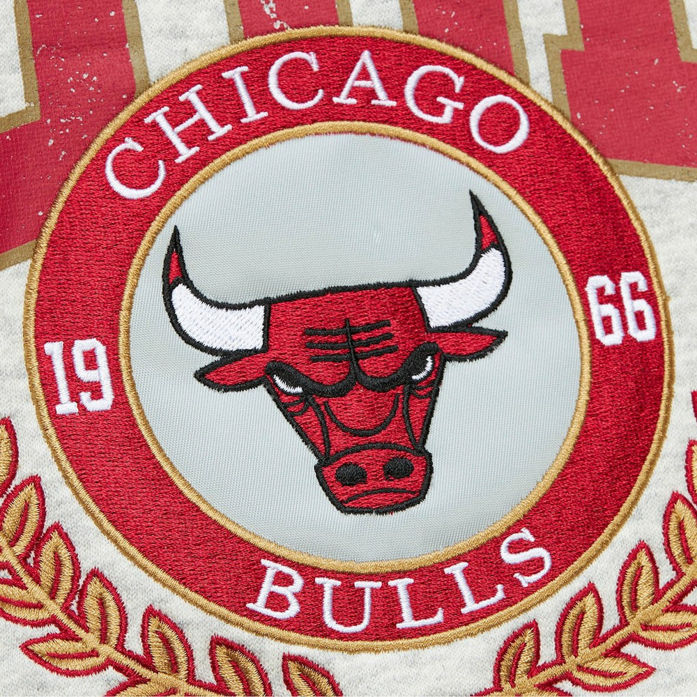 Mitchell & Ness Chicago Bulls Vintage Logo Pullover Sweatshirt Heather Gray