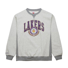 Mitchell & Ness Los Angeles Lakers Vintage Logo Pullover Sweatshirt Heather Gray