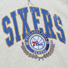 Mitchell & Ness Philadelphia 76ers Vintage Logo Pullover Sweatshirt Heather Gray
