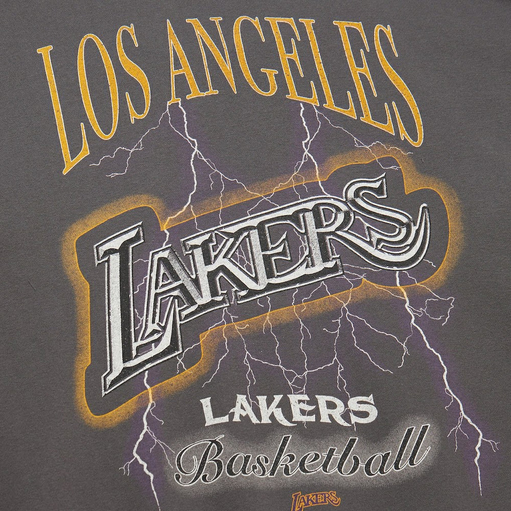 Mitchell & Ness Los Angeles Lakers Women's Hardwood Classics Lightweight Pullover Sweatshirt Charcoal