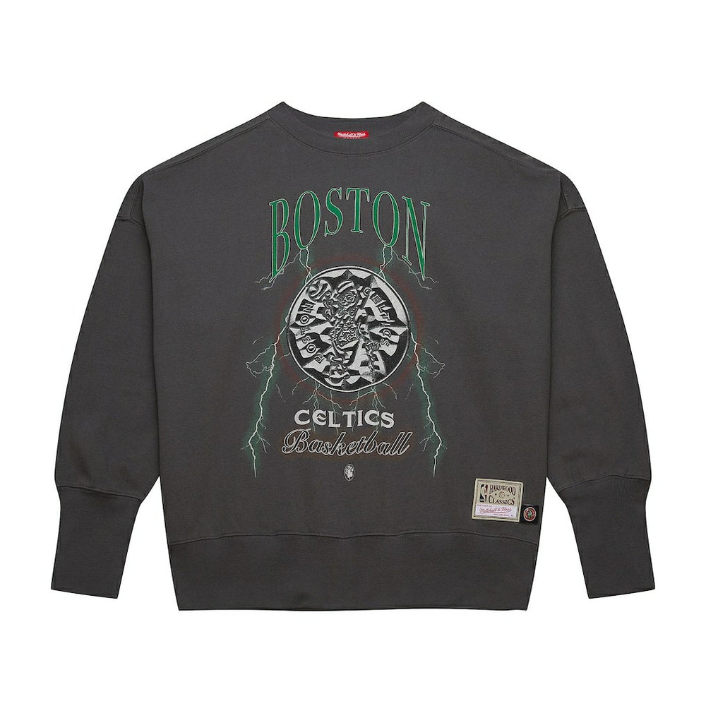 Mitchell & Ness Boston Celtics Women's Hardwood Classics Lightweight Pullover Sweatshirt Charcoal