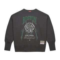 Mitchell & Ness Boston Celtics Women's Hardwood Classics Lightweight Pullover Sweatshirt Charcoal