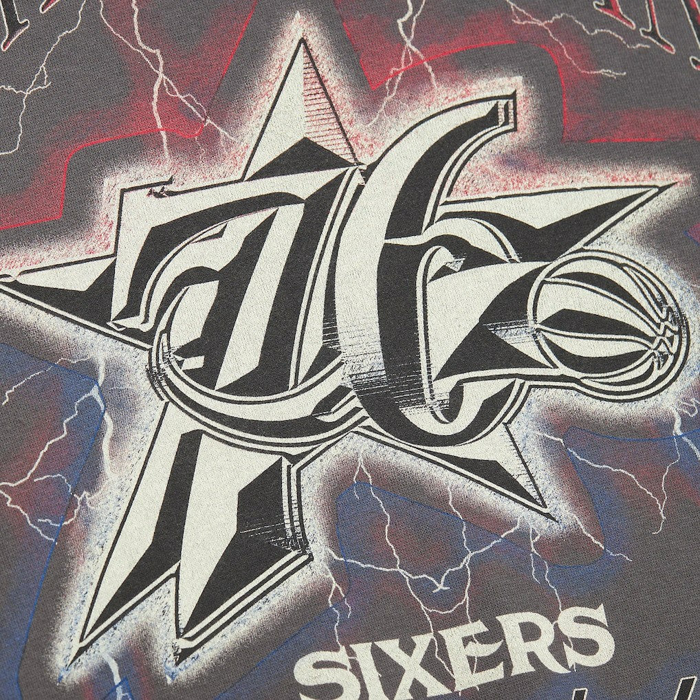 Mitchell & Ness Philadelphia 76ers Women's Hardwood Classics Lightweight Pullover Sweatshirt Charcoal