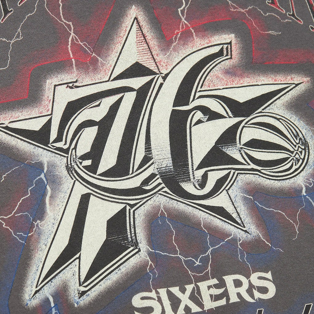Mitchell & Ness Philadelphia 76ers Women's Hardwood Classics Lightweight Pullover Sweatshirt Charcoal