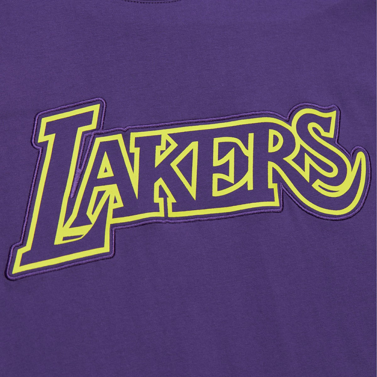 Mitchell & Ness Los Angeles Lakers Hardwood Classics Neon Nights Premium T-Shirt Purple