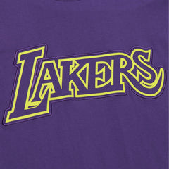 Mitchell & Ness Los Angeles Lakers Hardwood Classics Neon Nights Premium T-Shirt Purple