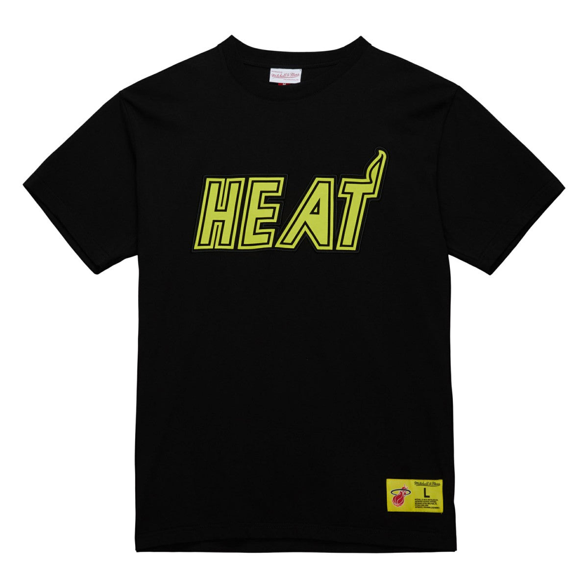 Mitchell & Ness Miami Heat Hardwood Classics Neon Nights Premium T-Shirt Black