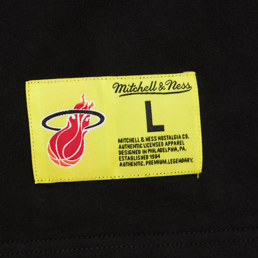 Mitchell & Ness Miami Heat Hardwood Classics Neon Nights Premium T-Shirt Black
