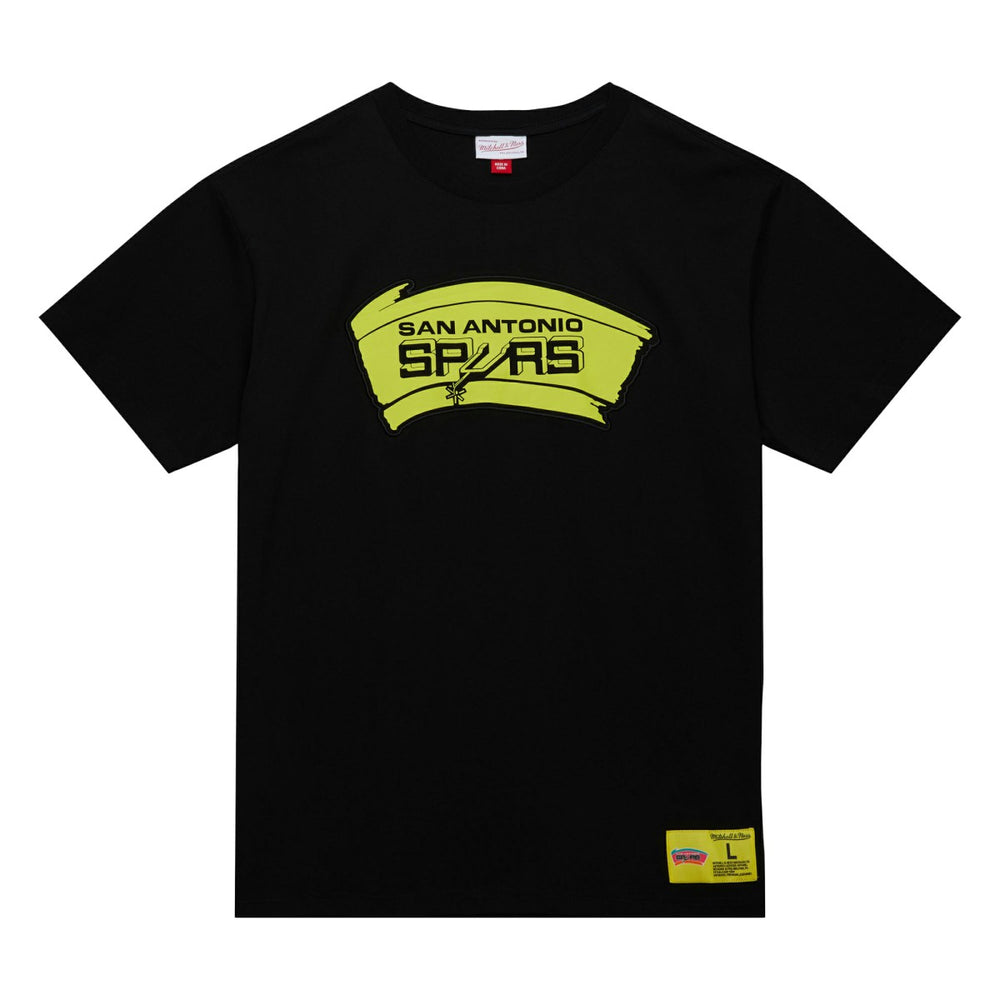 Mitchell & Ness San Antonio Spurs Hardwood Classics Neon Nights Premium T-Shirt Black