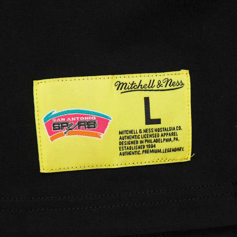 Mitchell & Ness San Antonio Spurs Hardwood Classics Neon Nights Premium T-Shirt Black
