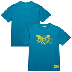 Mitchell & Ness Charlotte Hornets Hardwood Classics Neon Nights Premium T-Shirt Teal