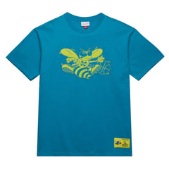 Mitchell & Ness Charlotte Hornets Hardwood Classics Neon Nights Premium T-Shirt Teal