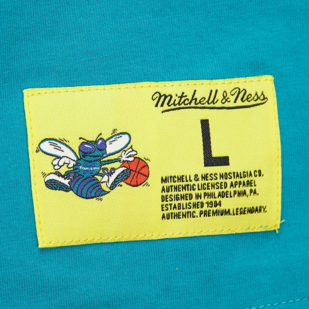 Mitchell & Ness Charlotte Hornets Hardwood Classics Neon Nights Premium T-Shirt Teal