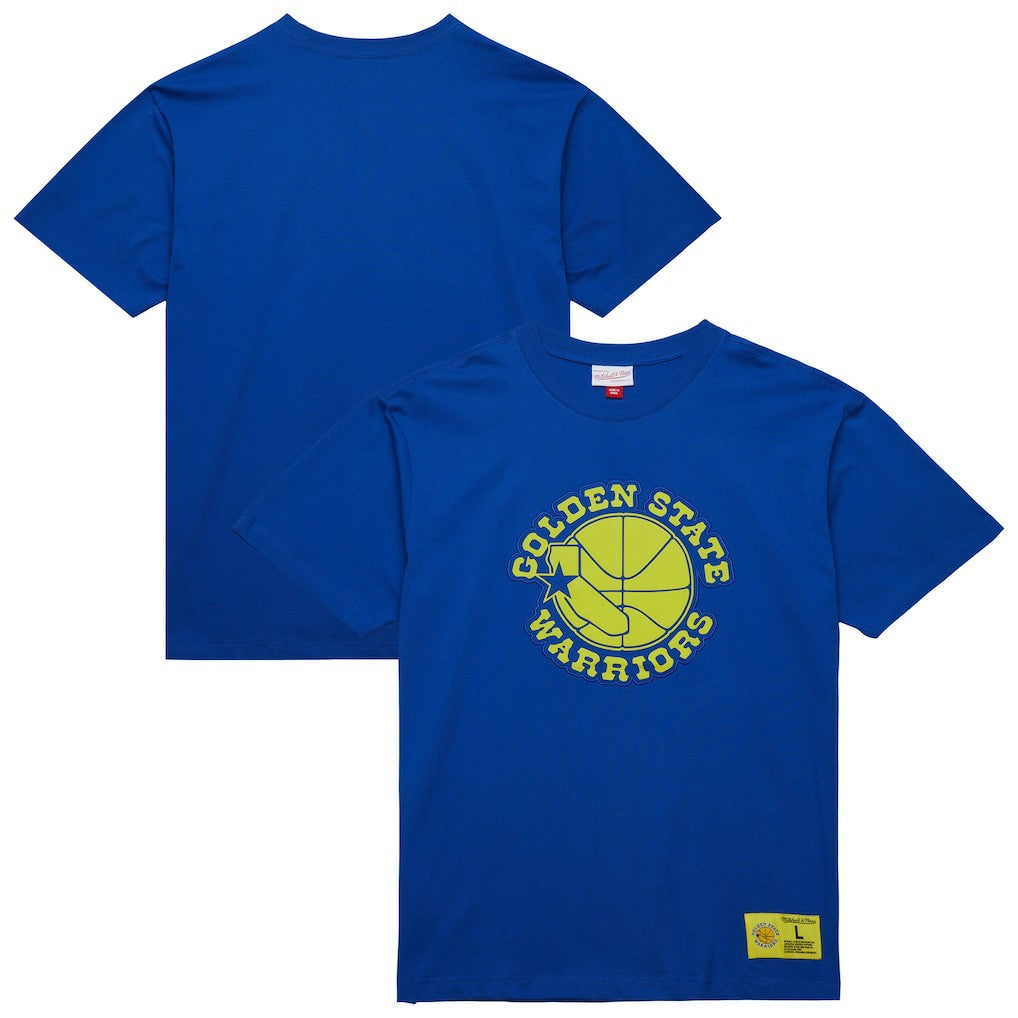 Mitchell & Ness Golden State Warriors Hardwood Classics Neon Nights Premium T-Shirt Royal